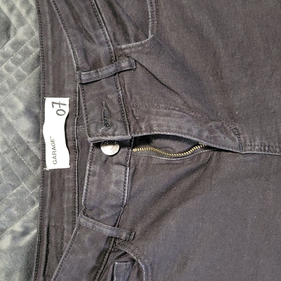 Black Garage Skinnies with Distressed Knee - Picture 3 of 4